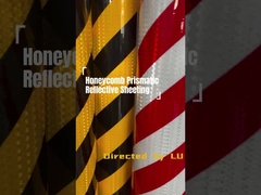 Folha refletora prismática de rede de cristal à prova d'água para fita de aviso de barreira de veículos