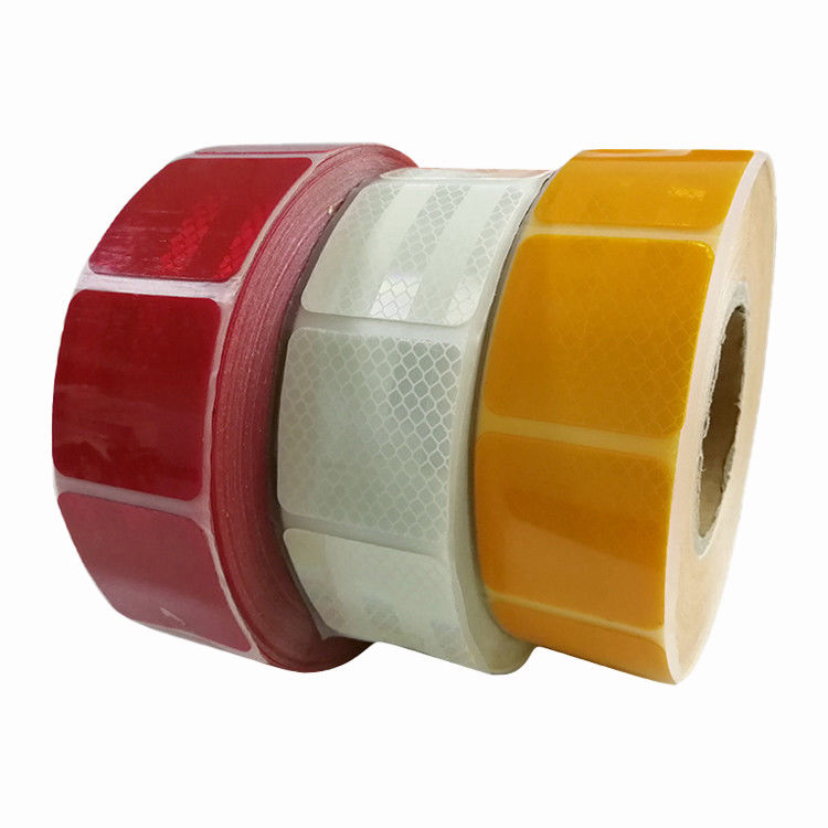 Faixa de segurança refletora à prova d'água 2 polegadas de largura 150 pés de comprimento - Vermelho, branco e amarelo para caminhões