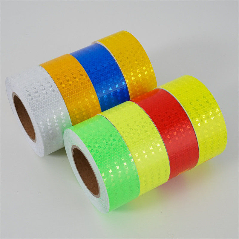 Carrinha de rede de cristal de PVC personalizada, fita adesiva de rádio refletora, branco amarelo, vermelho, verde, azul