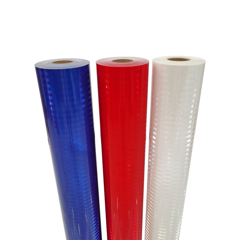 1.22*45.72m Folha refletiva vermelha / verde / azul / branca / amarela dourada HIP / EGP / diamante para sinalização de segurança no trânsito