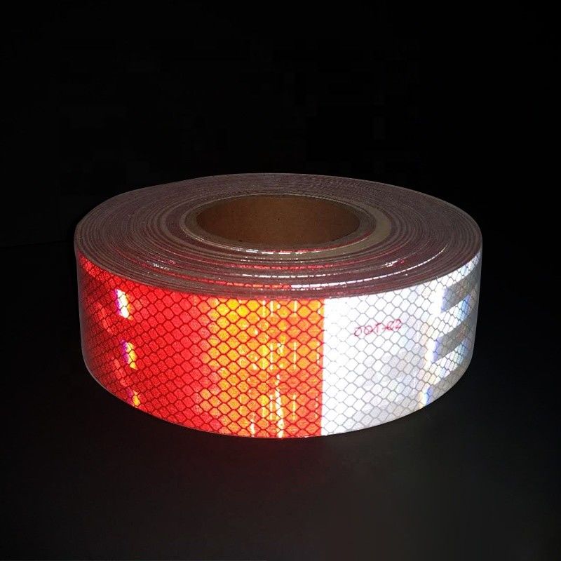Tela refletiva de alta intensidade DOT C2 para caminhão de cores branca e vermelha