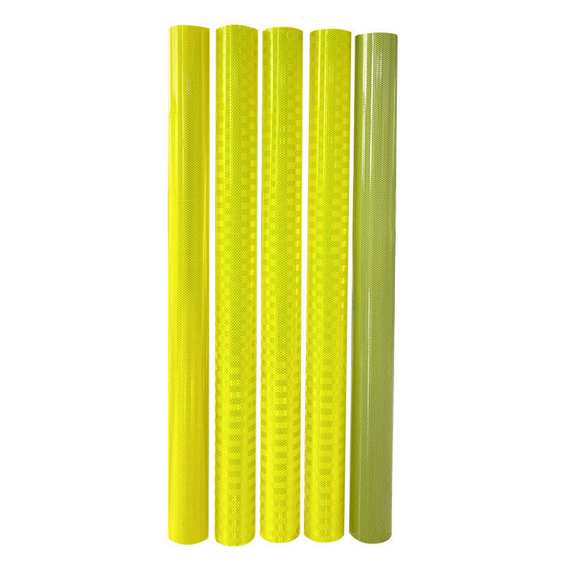 Fluorescente Amarelo Verde Sinais rígidos Folha refletora de alta intensidade Prismático com visibilidade 24 horas