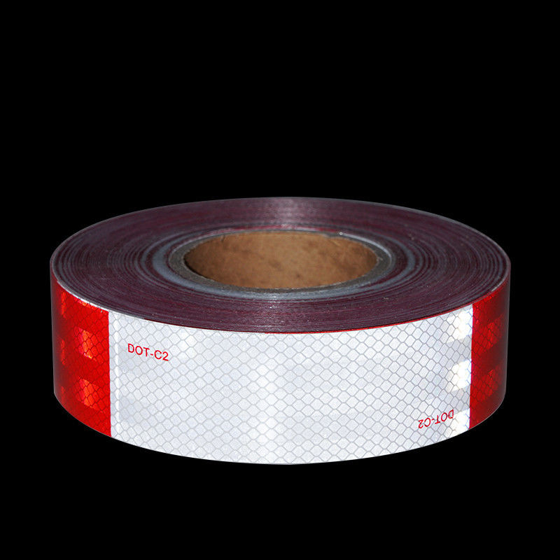 DOT-C2 Caixa de segurança refletora impermeável em vermelho e branco Adesivo visível para reboques Sinais de trânsito Produto
