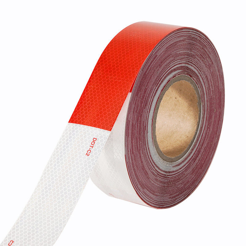 DOT-C2 Caixa de segurança refletora impermeável em vermelho e branco Adesivo visível para reboques Sinais de trânsito Produto