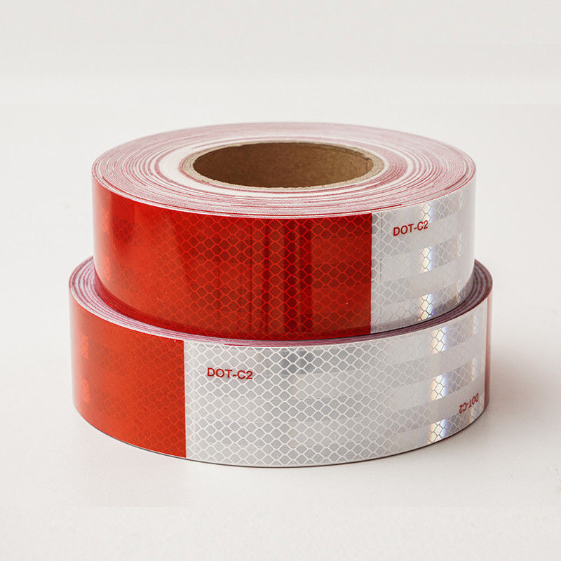 Tela refletiva DOT de alta intensidade para caminhão de 2 polegadas para veículo branco e vermelho