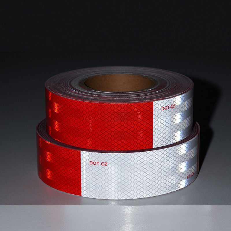 Tela refletiva DOT de alta intensidade para caminhão de 2 polegadas para veículo branco e vermelho