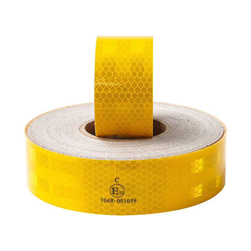 ECE 104 Acrílico Branco Vermelho Amarelo Faixa Refletora Prismática de Veículo Para Aviso de Segurança de Camiões