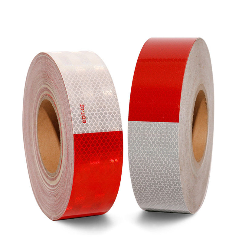 Caixa refletiva impermeável DOT-C2 Adesivo vermelho e branco para reboque, exterior