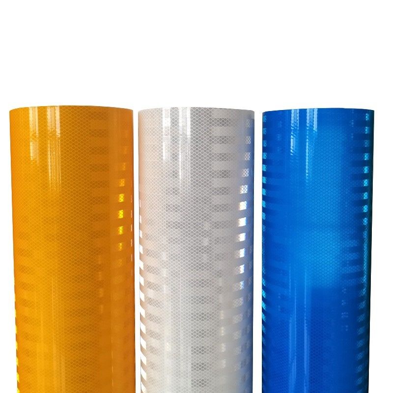 48 polegadas * 15 pés folha refletiva rolante folha HIP amarelo branco vermelho fita refletiva para sinais e delineadores