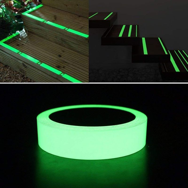 Alta visibilidade Brilho fluorescente luminoso no escuro Aviso de segurança 4-6h Tempo de brilho Fornecedor de rolos de vinil no escuro