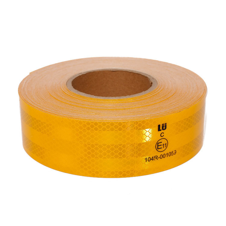 Tela refletiva auto-aderente de alta intensidade certificada ECE 104R 2in * 150ft Vermelho / Amarelo / Branco