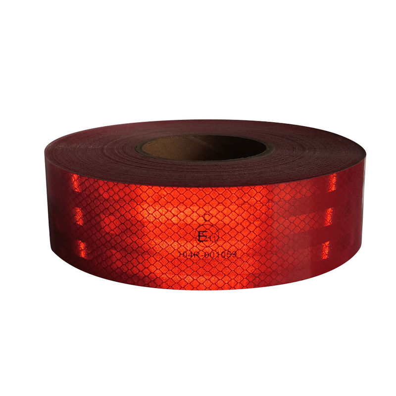 Tela refletiva auto-aderente de alta intensidade certificada ECE 104R 2in * 150ft Vermelho / Amarelo / Branco