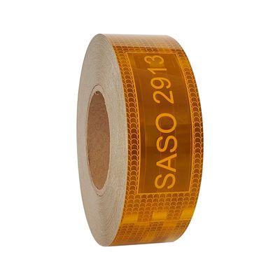 Bom preço Adesivo refletor de caminhão amarelo aluminizado metalizado Saso 2913 fita refletora on-line