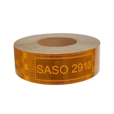 Bom preço LU Saso 2913 Adesivo Adesivo Reflector Advertência de Segurança Banda de visão 5cmx25m 7,5 cm 10 cm Amarela Banda Reflectiva Metalizada Advertência de Segurança Banda para caminhão on-line