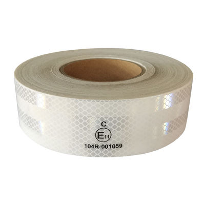 Bom preço PET Micro Prismático Banda de Conspicuidade Branca Banda Refletora de Veículo Certificada ECE on-line
