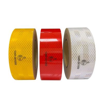 Bom preço Material acrílico branco amarelo-vermelho ECE 104R Adesivo de fita refletiva para automóveis on-line