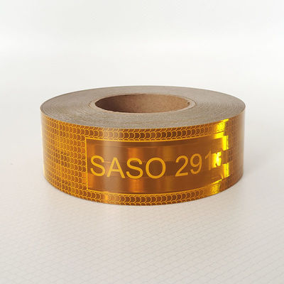 Bom preço Amarelo metalizado SASO 2913 Prismático Retro Reflector Banda Adesivo Alta Intensidade on-line