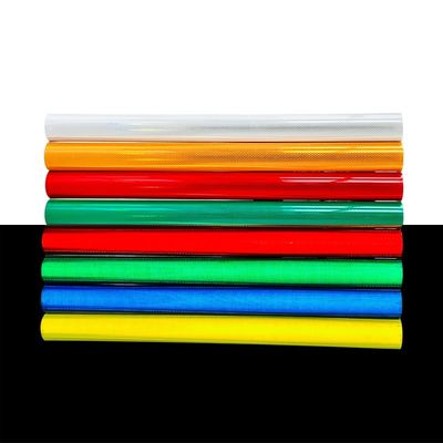 Bom preço 1.22 X 45.7m Diamante Tipo Micro Prismático Folha Refletora Para Produto de Segurança on-line