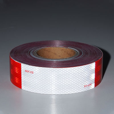 Bom preço Fita de segurança refletiva DOT-C2 de alta intensidade, à prova d'água, vermelha e branca, fita adesiva de conspicuidade para veículos on-line