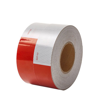 Bom preço Branco Vermelho Conspicuidade Aviso de caminhão prismático DOT fita refletora on-line