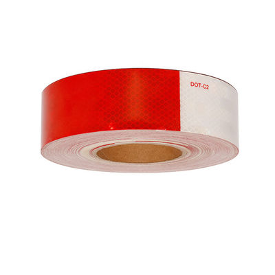 Bom preço Caixa adesiva impermeável DOT C2 fita refletiva vermelha e branca para caminhões on-line