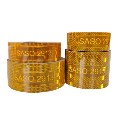 Bom preço SASO 2913 fita refletora 4 polegadas de metal amarelo vermelho branco reflector fita refletora on-line