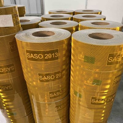 Bom preço fita refletiva amarela para a Arábia Saudita com revestimento de alumínio on-line
