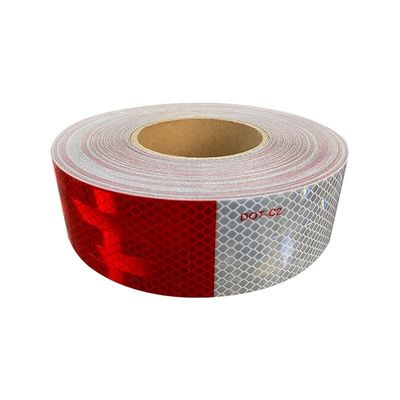 Bom preço Auto-aderente DOT-C2 Prensado vermelho e branco retroreflector retroreflector adesivos de fita adesiva para veículos on-line