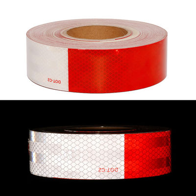Bom preço Vínil de alta intensidade refletora 10 anos fita refletora vermelha-branca ponto-C2 fita de visão para caminhão on-line