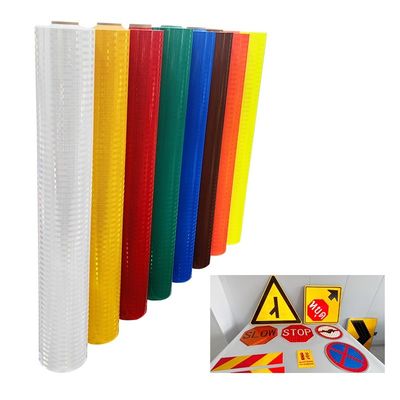 Bom preço Material refletivo prismático de alta intensidade imprimível em acrílico para sinalização de trânsito on-line