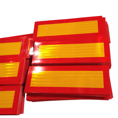 Bom preço Marcadores de Conspicuidade de Veículos Faixas Amarelas e Vermelhas Refletivas de Alumínio Adesivo Chevron Refletivo para Caminhão Pesado on-line