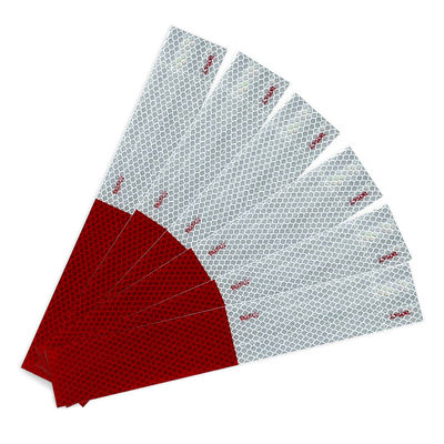 Bom preço Red/White DOT-C2 Reflective Safety Tape Conspicuity Tape for Vehicles, Trailers, Trucks on-line