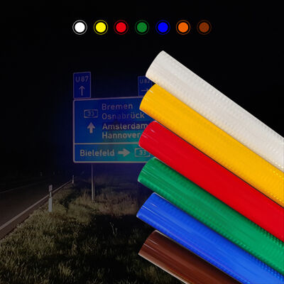 Bom preço ASTM D4956 Folha reflectora EGP tipo II com duração de vida útil ao ar livre de 7 anos e adesivo sensível à pressão on-line