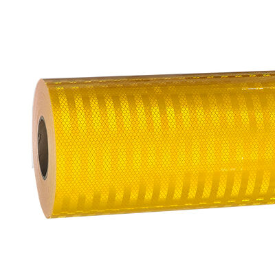 Bom preço Folha refletiva prismática de alta intensidade amarela com durabilidade ao ar livre de 10 anos, conforme com a norma ASTM D4956 Tipo IV e tecnologia refletiva microprismática On-line
